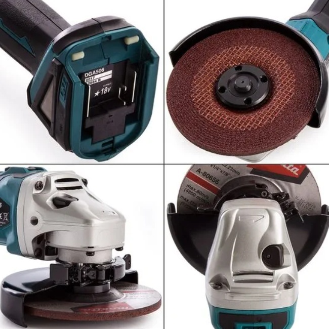 Makita DGA506ZJ aku úhlová bruska 125mm Li-ion LXT 18V, bez aku Z