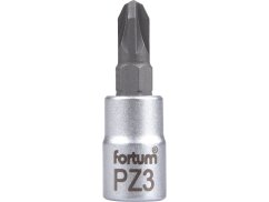 FORTUM 4701823 hlavice zástrčná 1/4" hrot pozidriv, PZ 3, L 37mm