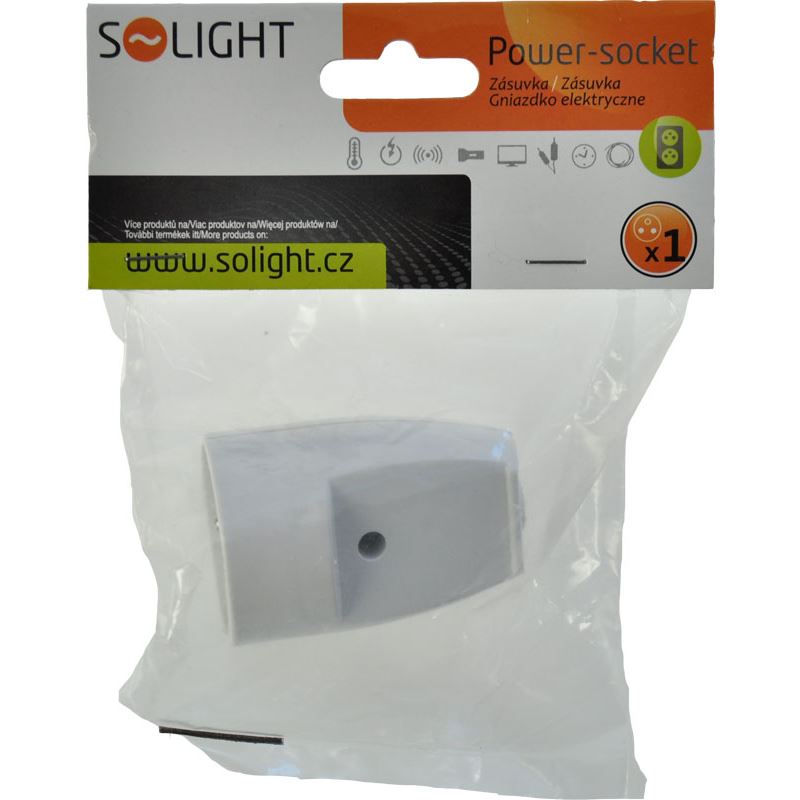Solight P72 zásuvka přímá, IP20, bílá