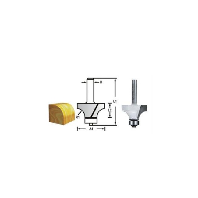 Makita D-48309 zaoblovací fréza s ložiskem stopka 6 mm,20,6x10x52 mm Makita D-48309 zaoblovací fréza s ložiskem stopka 6 mm,20,6x10x52 mm