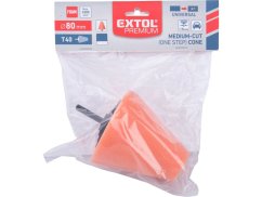 EXTOL PREMIUM 8804567 kužel leštící pěnový, T40, oranžový, ?80mm, stopka 6mm