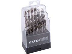 EXTOL CRAFT 11190 vrtáky do kovu, sada 19ks, O 1-10mm, HSS