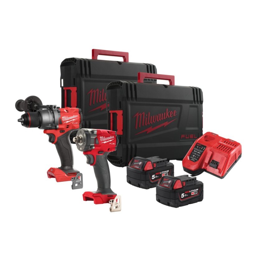 Milwaukee M18 FPP2B3-502X aku sada nářadí M18 FPD3+M18 FIW2F12 2x 5 Ah 4933492521 Milwaukee M18 FPP2B3-502X aku sada nářadí M18 FPD3+M18 FIW2F12 2x 5 Ah 4933492521