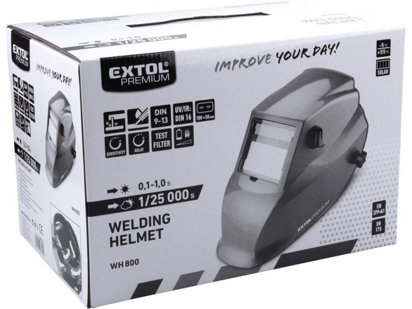 EXTOL PREMIUM 8898027 kukla svářecí samostmívací, karbonová