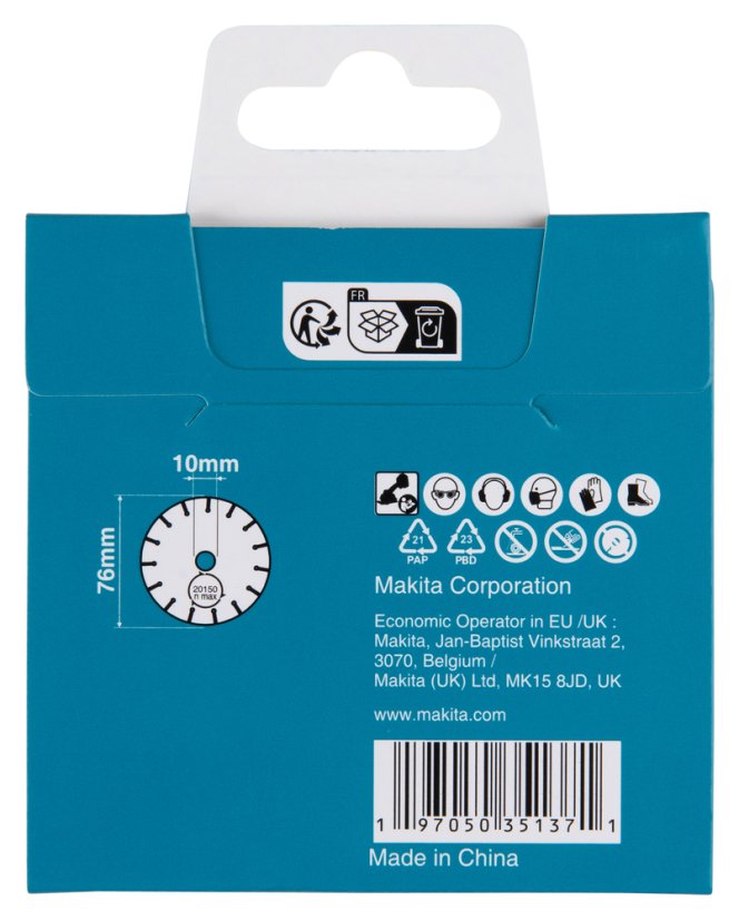 Makita D-78374 kotouč řezný univerzál 76x1.7x10mm pro DMC300=oldD-74837