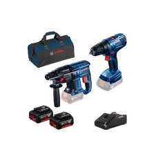 Bosch GBH 180-LI+GSR 180-LI aku sada 18V 2x 4Ah 0615990M31