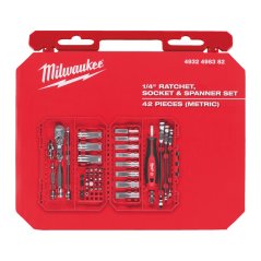Milwaukee sada 1/4" ráčny, šroubováků a nástrčných klíčů 42ks 4932498382