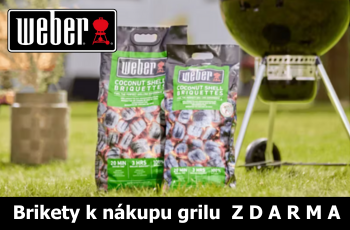 Získejte k nákupu grilu WEBER brikety ZDARMA