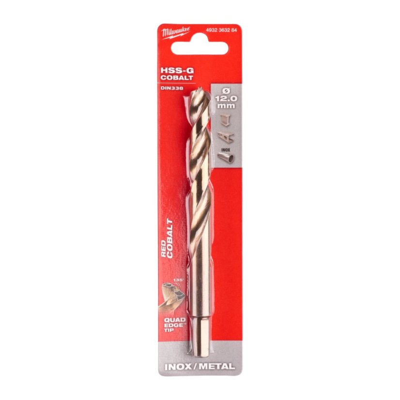 Milwaukee 12mm vrták do kovu HSS-G Co 4932363284