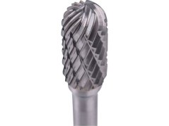 EXTOL INDUSTRIAL 8703724 fréza karbidová, válcová s kulovým čelem, pr.10x20mm/stopka 6mm,sek střední (double-cut)