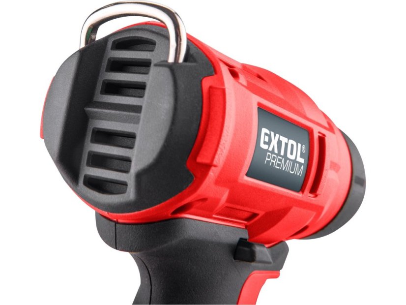 EXTOL PREMIUM pistole horkovzdušná aku SHARE20V, 550°C, 20V Li-ion, 2000mAh