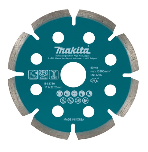 Makita B-53780 diamantový kotouč 115x1.6x22.23mm Makita B-53780 diamantový kotouč 115x1.6x22.23mm