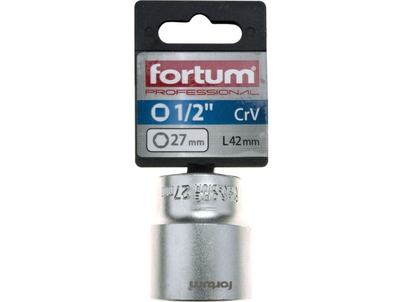 FORTUM 4700427 hlavice nástrčná 1/2", 27mm, L 42mm