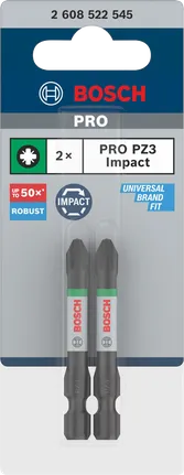Bosch bit PRO Pozidriv Impact, PZ3, 55 mm, 2 ks 2608522545