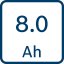8,0 Ah.