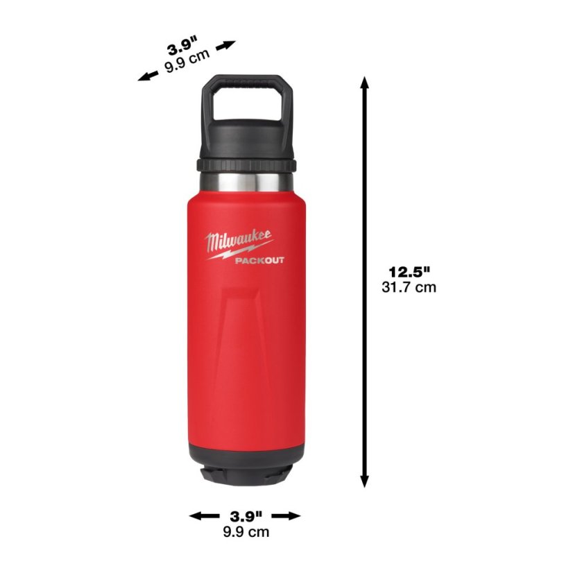 Milwaukee láhev s víčkem 1065 ml červená Packout™ 4932493467