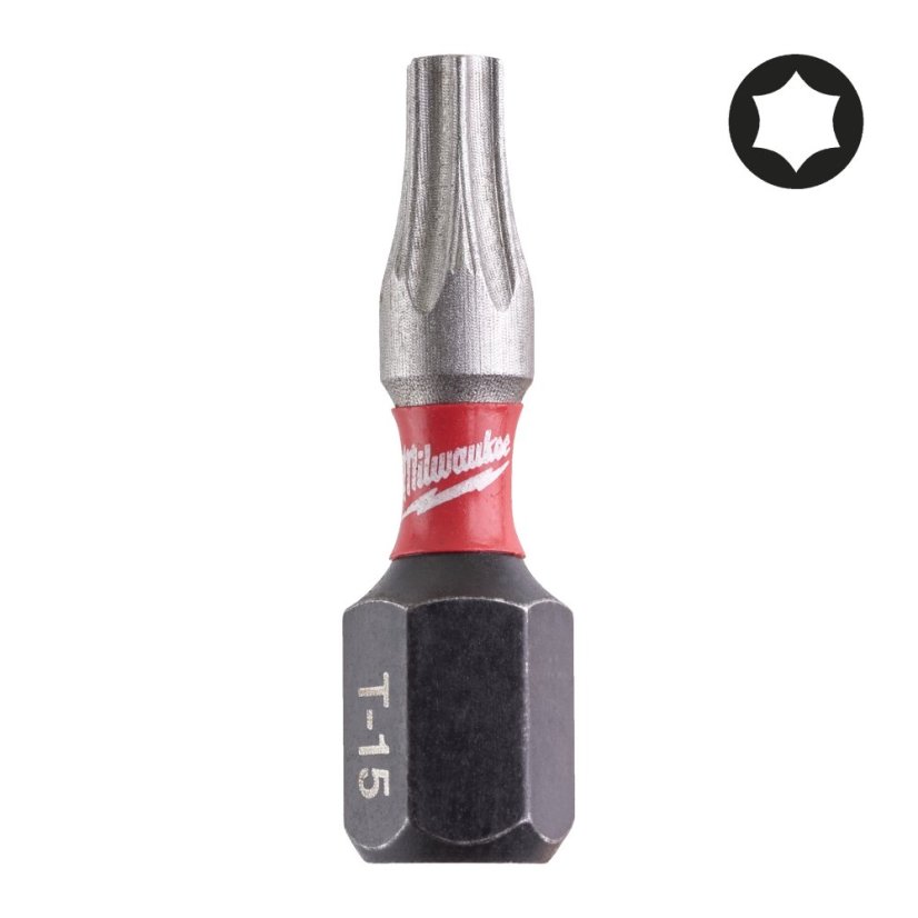 Milwaukee šroubovací bity TX15x25mm Shockwave 25ks 4932430873