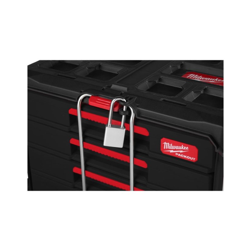 Milwaukee PACKOUT™ box na nářadí se 4 zásuvkami 4932493189