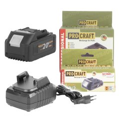 Procraft S20/4-20/1 sada aku baterie 20 V 4Ah + nabíječka 20 V