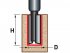 EXTOL PREMIUM 8802119 fréza drážkovací do dřeva, D19 x H25; průměr stopky 8mm