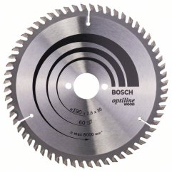 Bosch pilový kotouč Optiline Wood 190 x 30 x 2,6 mm, 60 Z