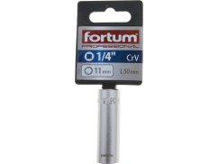 FORTUM 4701524 hlavice nástrčná prodloužena 1/4", 11mm, L 50mm