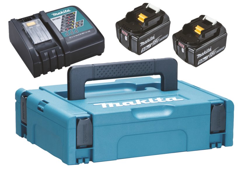 Makita 197624-2 sada Li-ion LXT 18V 2xBL1850B+1x nabíječka DC18RC+1x Makpac