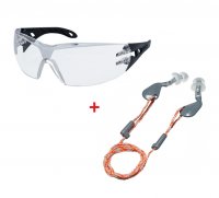 Narex 9192270 set ochranných brýlí UVEX a ucpávek uší