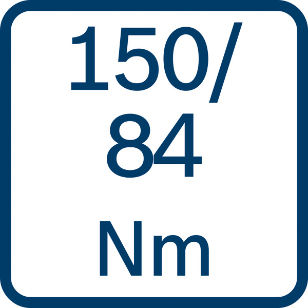 Točivý moment 150/84 Nm.