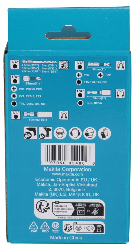 Makita E-22850 sada bitů 1/4" IMPACT BLACK 31 ks