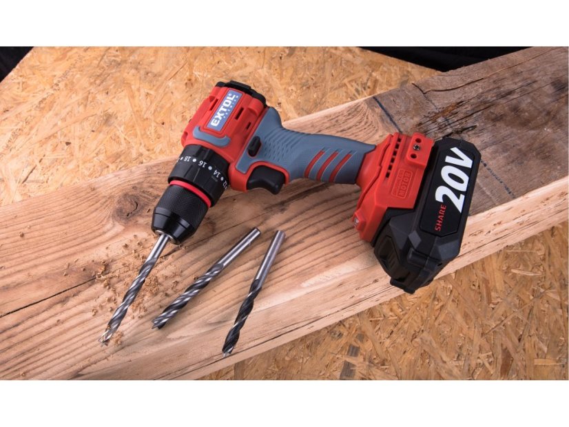 EXTOL PREMIUM 8891808 aku příklepový šroubovák SHARE20V, BRUSHLESS, 1x2Ah