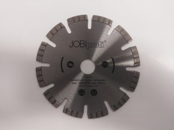 Jobi profi kotouč diamantový turbo segment laser 150x2,5x22,2 mm