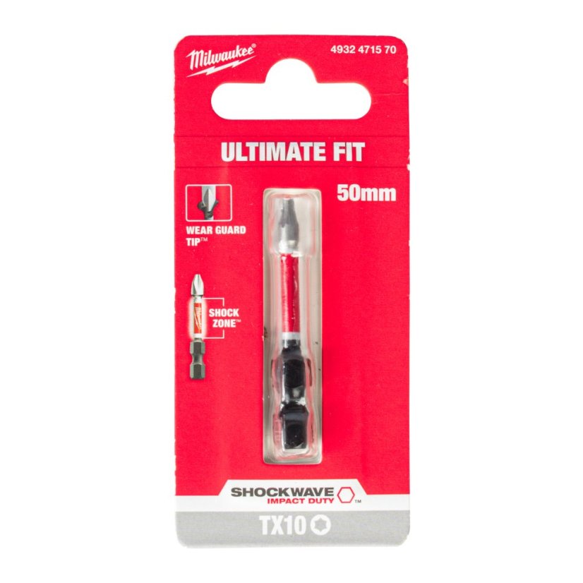 Milwaukee TX10 x 50 mm šroubovací bit Shockwave 4932471570