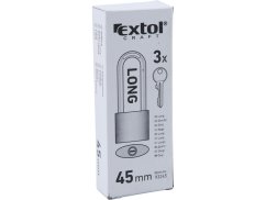 EXTOL CRAFT 93245 zámek visací litinový, prodloužený, 45mm