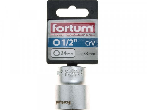 FORTUM 4700424 hlavice nástrčná 1/2", 24mm, L 38mm