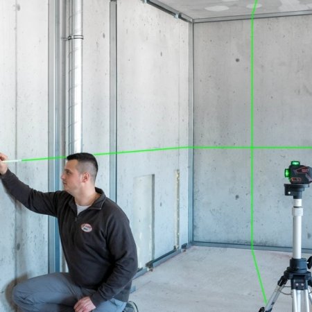 Sola Plano 3D křížový laser zelený 360° Professional
