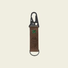 Big Green Egg kožená klíčenka s karabinou 123657
