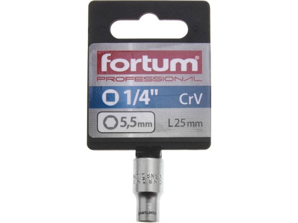 FORTUM 4701405 hlavice nástrčná 1/4", 5,5mm, L 25mm