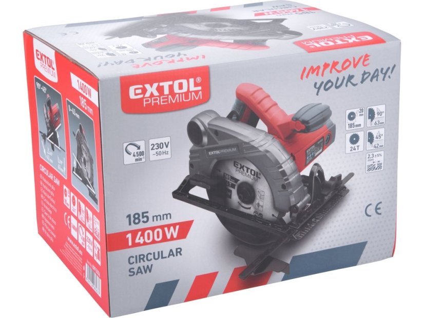 EXTOL PREMIUM 8893006 pila kotoučová, 185mm, 1400W