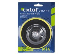 EXTOL CRAFT 108530 nosič brusných výseků - M14, suchý zip s redukcí úchytu do vrtačky, O 125mm