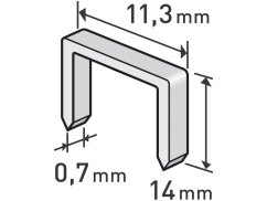 EXTOL PREMIUM 8852505 spony, balení 1000ks, 14mm, 11,3x0,52x0,70mm