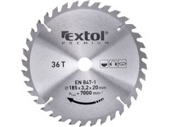 Extol Premium pilový kotouč s SK plátky, 185x2,2x20mm, 36T