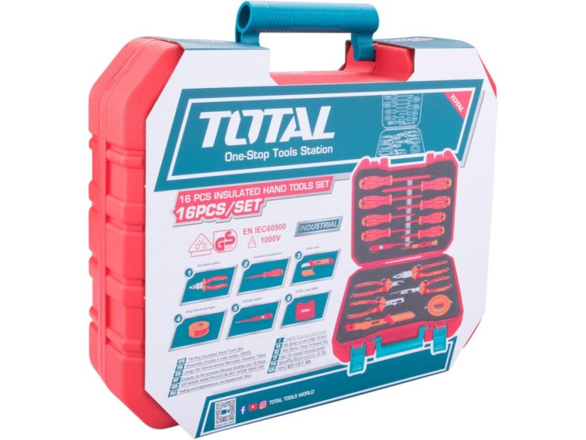 Total THKITH1601 elektrikářské sada nářadí  16ks 1000V, VDE, 1000V, VDE, CrV