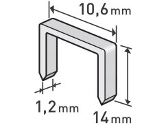 EXTOL PREMIUM 8852205 spony, balení 1000ks, 14mm, 10,6x0,52x1,2mm