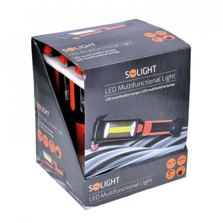 Solight WL112 multifunkční LED světlo, 3W COB + 1W LED, klip, magnet, flexibilní, 3x AAA