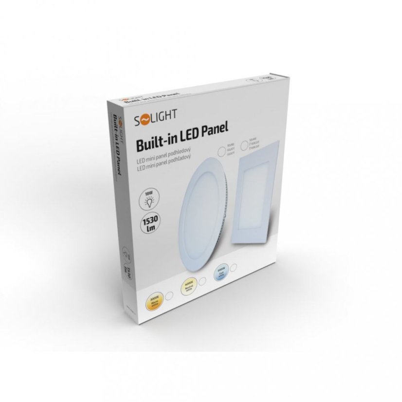 Solight WD111 LED mini panel, podhledový, 18W, 1530lm, 3000K, tenký, čtvercový, bílý