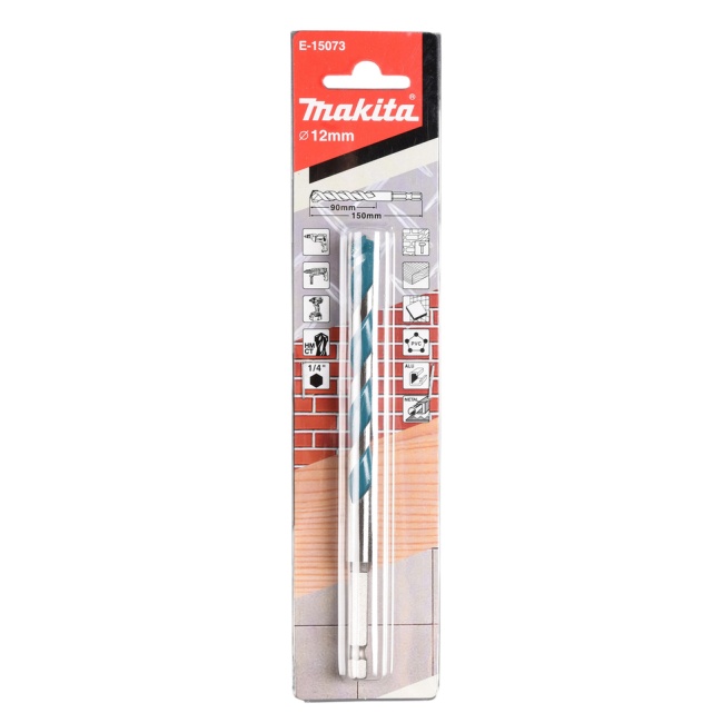 Makita E-15073 TCT vrták pro multimateriál 12x150mm stopka šestihran 1/4"