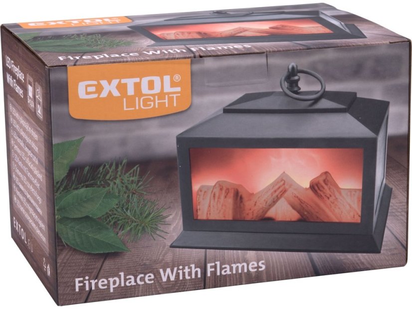 EXTOL LIGHT 43404 krb s plápolajícím ohněm LED