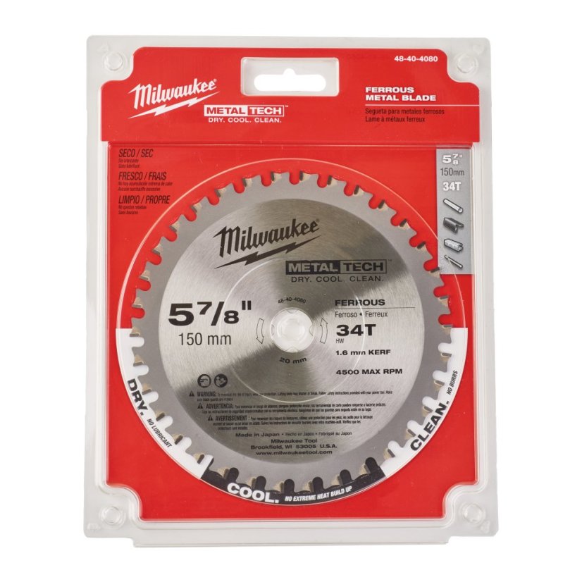 Milwaukee 150x20x34Z kotouč pilový na kov 48404080