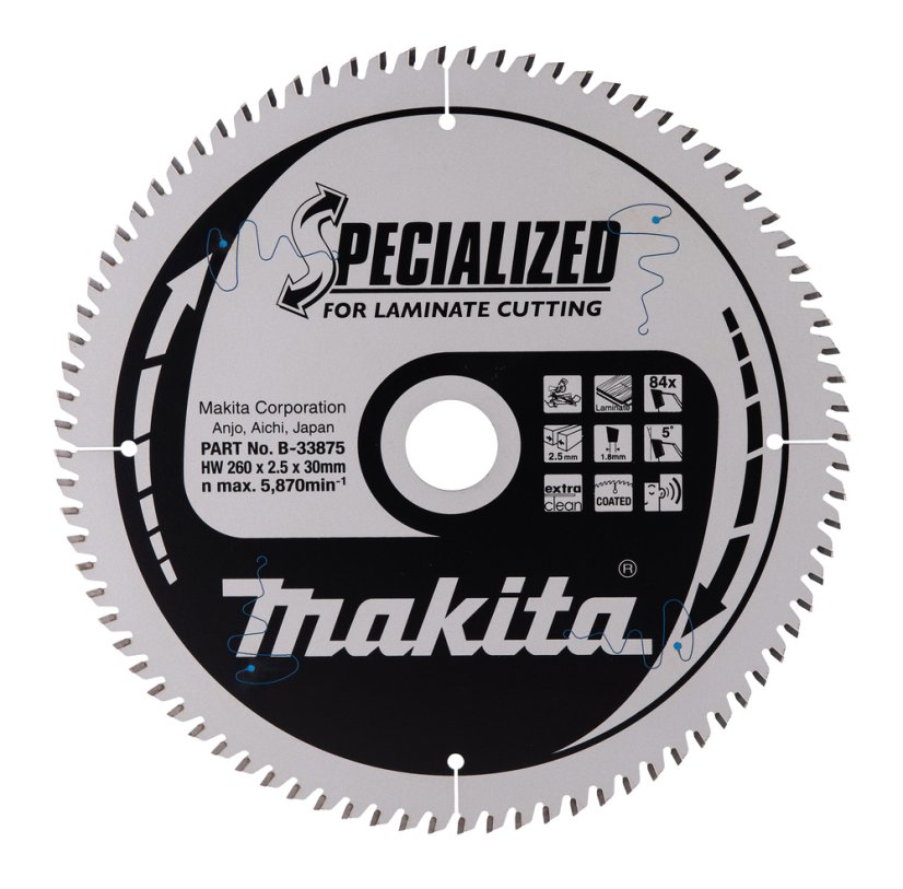 Makita B-33875 260x2.5x30mm 84Z kotouč pilový lamino SPECIALIZED= old B-29496